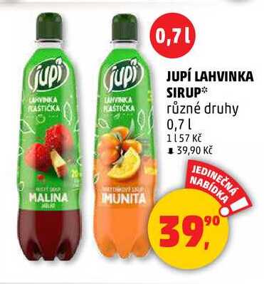 JUPI LAHVINKA SIRUP, 0,7 l