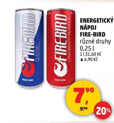 ENERGETICKÝ NÁPOJ FIRE-BIRD, 0,25 l