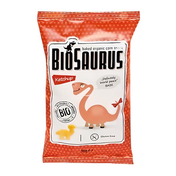 Biosaurus BIO kukuřičné křupky s příchutí kečupu