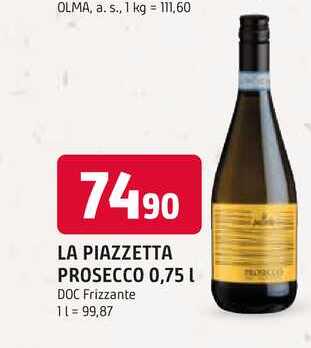 LA PIAZZETTA PROSECCO 0,75 l