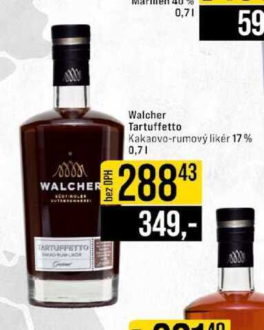 Walcher Tartuffetto Kakaovo-rumový likér 17% 0,7 l