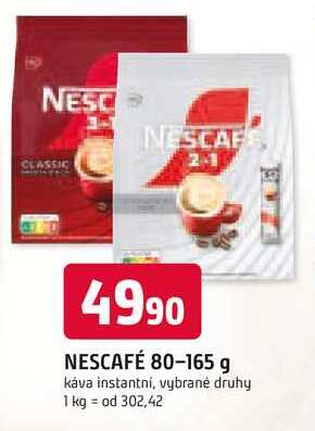 NESCAFÉ 80-165 g káva instantní