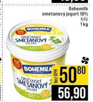 Bohemilk smetanový jogurt 10% bílý 1kg 