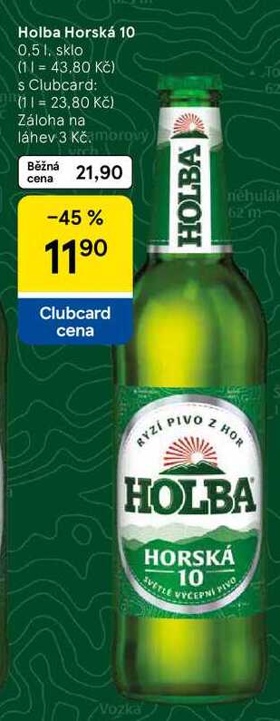 Holba Horská 10, 0.5 l. sklo 