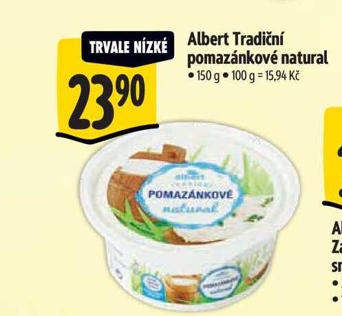  Albert Tradiční pomazánkové natural 150 g  
