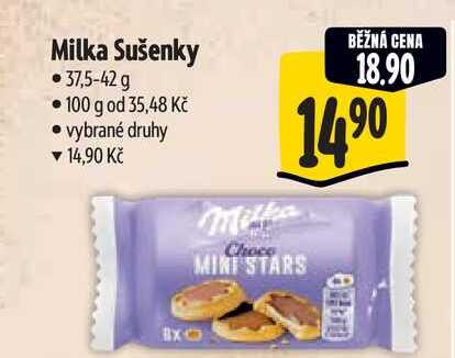 Milka Sušenky  37,5-42 g 