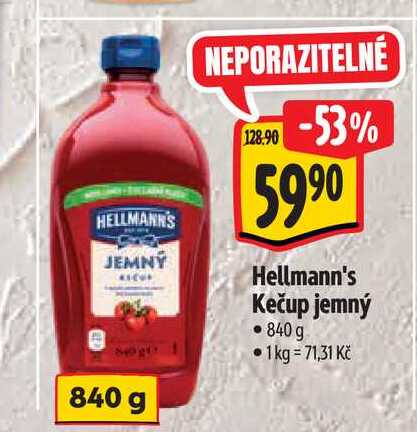   Hellmann's Kečup jemný 840 g 