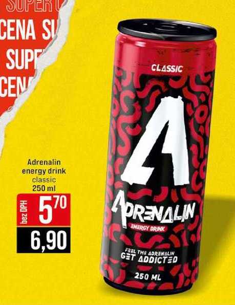 Adrenalin energy drink classic plech 250 ml 