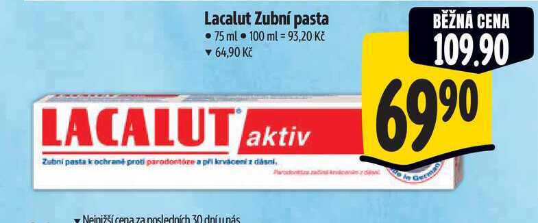 Lacalut Zubní pasta 75 ml  
