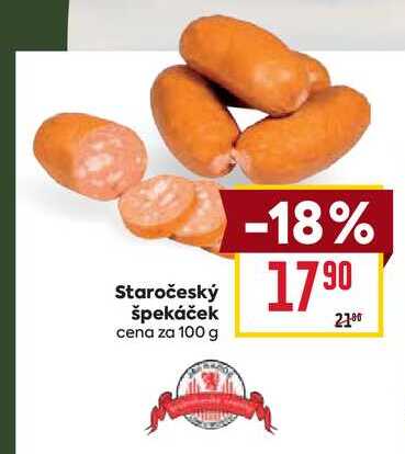 Staročeský špekáček cena za 100 g