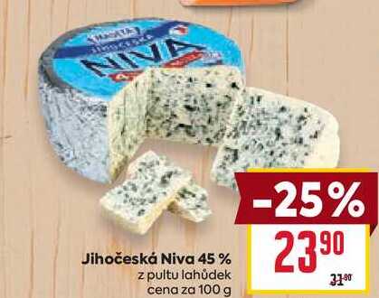 Jihočeská Niva 45% z pultu lahůdek cena za 100 g