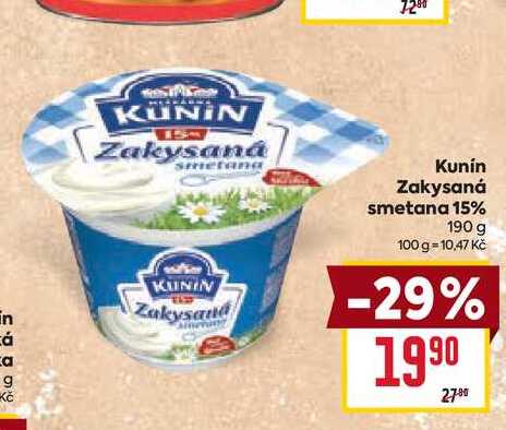Kunín Zakysaná smetana 15% 190 g 
