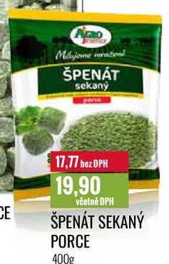 ŠPENÁT SEKANÝ PORCE 400g 