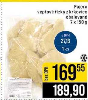 Pajero vepřové řízky z krkovice obalované 7 x 150 g