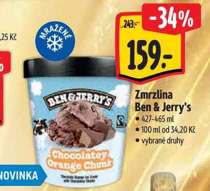   Zmrzlina Ben & Jerry's  427-465 ml  