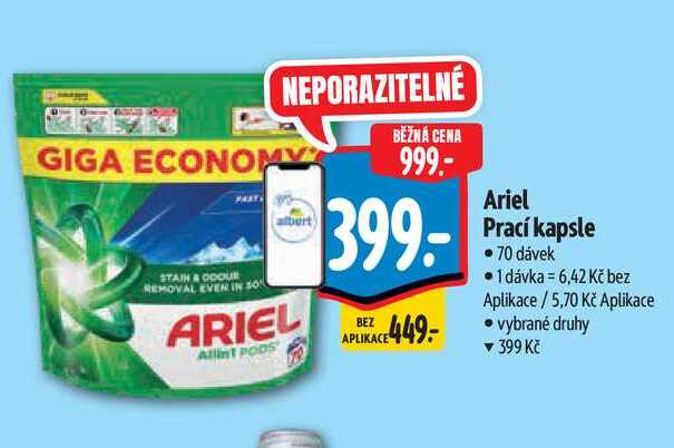   Ariel Prací kapsle 70 dávek 