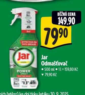   Jar Odmašťovač 500 ml  