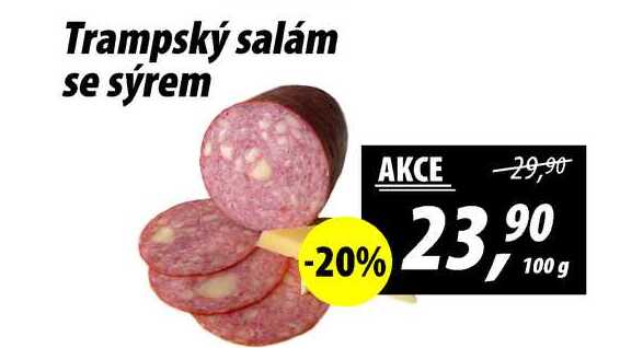 Trampský salám se sýrem, 100 g