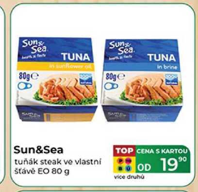 Sun&Sea tuňák steak ve vlastní šťávě EO 80 g