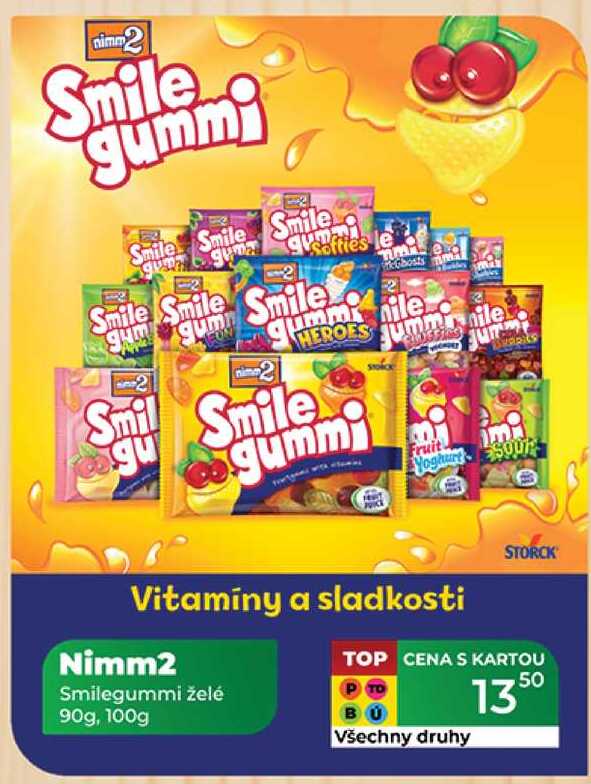 Nimm2 Smilegummi želé 90g, 100g 