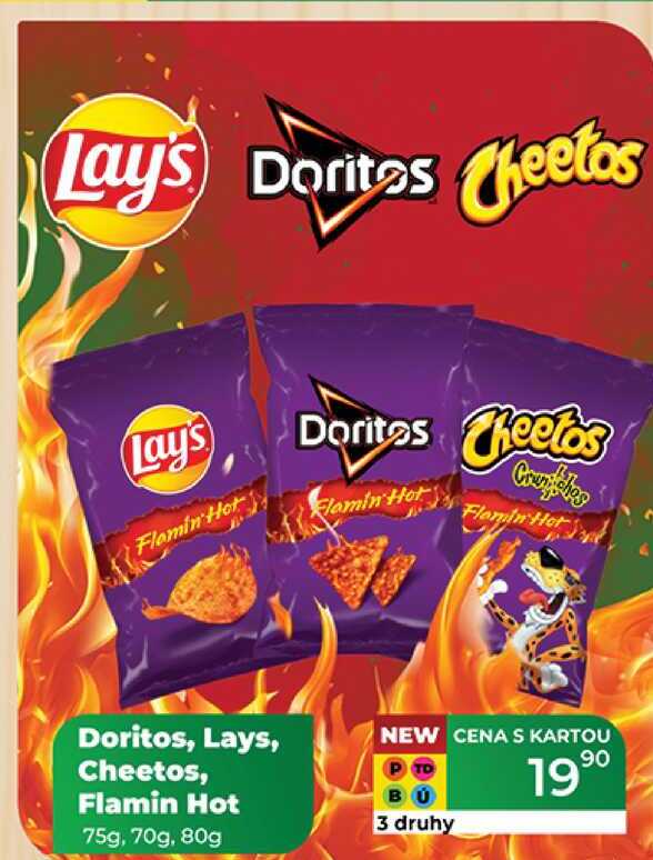 Doritos, Lays, Cheetos, Flamin Hot 75g, 70g, 80g 