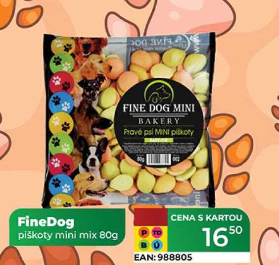 FineDog piškoty mini mix 80g 