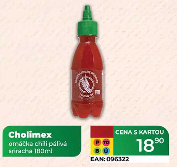 Cholimex omáčka chili pálivá sriracha 180ml  