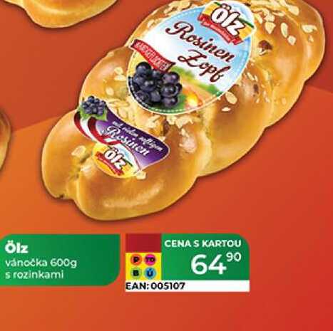 Ölz vánočka 600g s rozinkami 