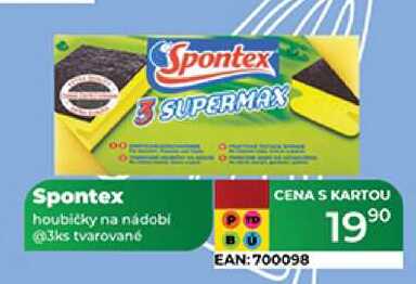 Spontex houbičky na nádobí @3ks tvarované 