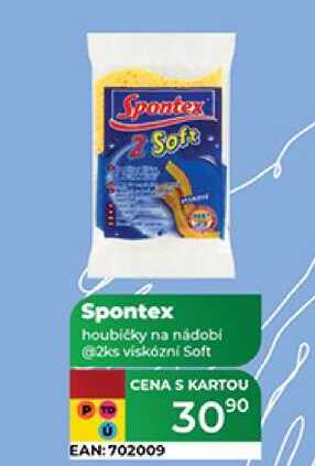 Spontex houbičky na nádobí @2ks viskózni Soft 