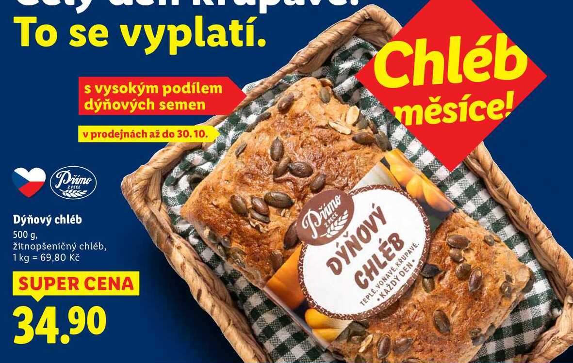 Dýňový chléb, 500 g