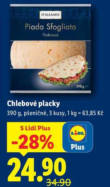 Chlebové placky, 390 g