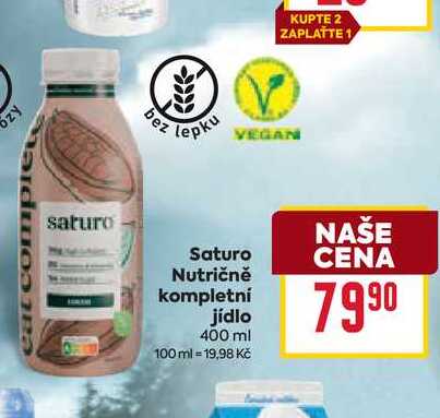 Saturo Nutričně kompletní jídlo 400 ml 