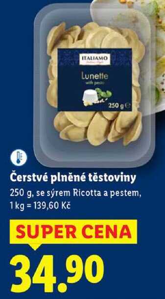 Čerstvé plněné těstoviny, 250 g