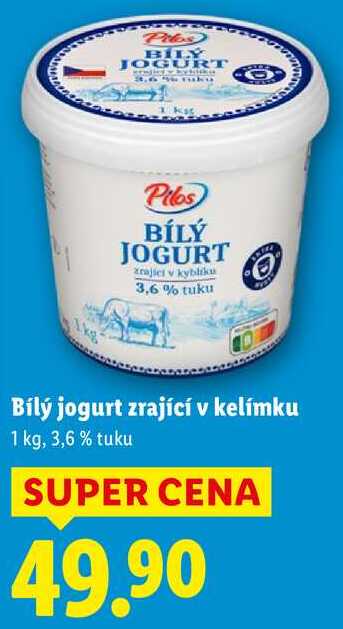 Bílý jogurt zrající v kelímku, 1 kg