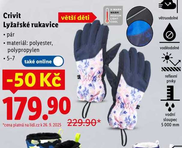 Crivit Lyžařské rukavice