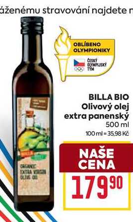 BILLA BIO Olivový olej extra panenský 500 ml 