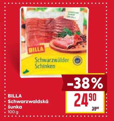 BILLA Schwarzwaldská šunka 100g