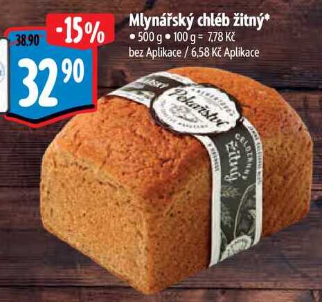 Mlynářský chléb žitný, 500 g