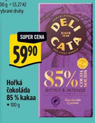 Hořká čokoláda 85% kakaa, 100 g