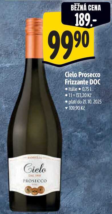 Cielo Prosecco Frizzante DOC, 0,75 l