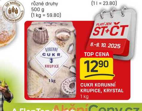 CUKR KORUNNÍ KRUPICE, KRYSTAL 1 kg 