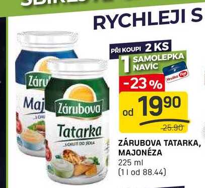 ZÁRUBOVA TATARKA, MAJONÉZA 225 ml 