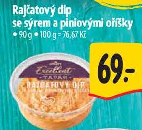 Rajčatový dip se sýrem a piniovými oříšky, 90 g