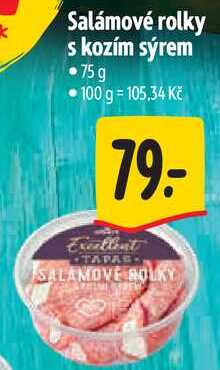 Salámové rolky s kozím sýrem, 75 g