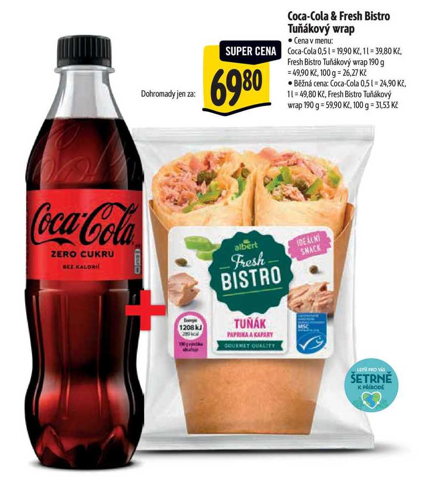Coca-Cola & Fresh Bistro Tuňákový wrap