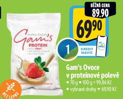 Gam's Ovoce v proteinové polevě, 70 g 