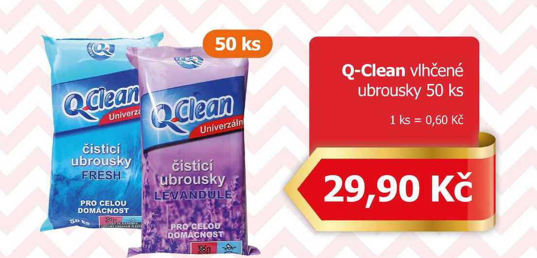 Q-Clean vlhčené ubrousky 50 ks 