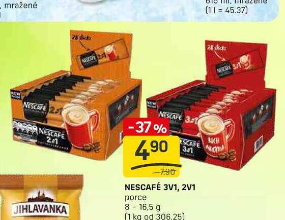 NESCAFÉ 3V1, 2V1 porce 8-16,5 g
