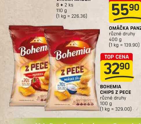 BOHEMIA CHIPS Z PECE různé druhy 100 g 